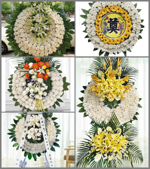 山东淄博淄川区西河镇花圈速递